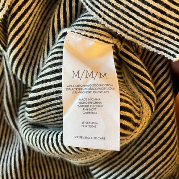 CAbi Cupids Cardi Sweater Style 3526 Zip Front Striped Boxy Oversized Cardigan M - Picture 7 of 8